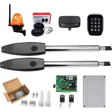 Kit d'ouvre-portes automatiques Kit d'ouvre-porte automatique opérateur de porte Double robuste for portes battantes doubles jusqu'à 16 pieds ou 880 lb moteur à courant alternatif pour accessoires de (1/5)