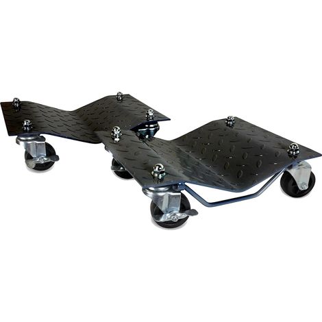 Carro de transporte para coche, acero al manganeso, ruedas giratorias de 360°, 2 unidades BK (1/2)