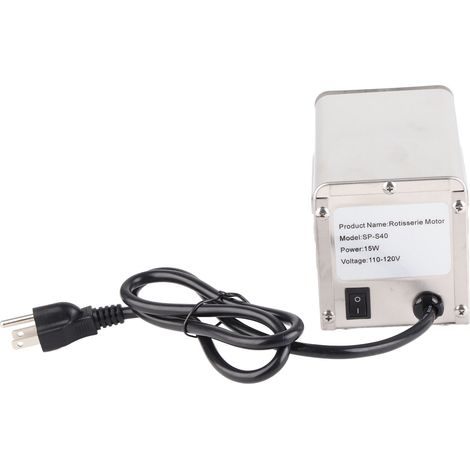 Rôti Motor BBQ Acier Inoxydable 50‑70KGF, Moteur Rôtissoire Électrique pour Barbecue, Prise US 110V (1/5)