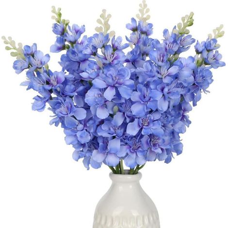 6er-Set Künstliche Rittersporn Delphinium Blaue Kunstblumen Deko für Zuhause (1/5)