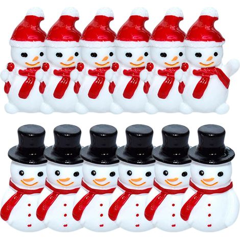 20 Pièces Figurine Miniature de Bonhomme de Neige en Résine, - MMCD-ZGL-05106 (1/5)