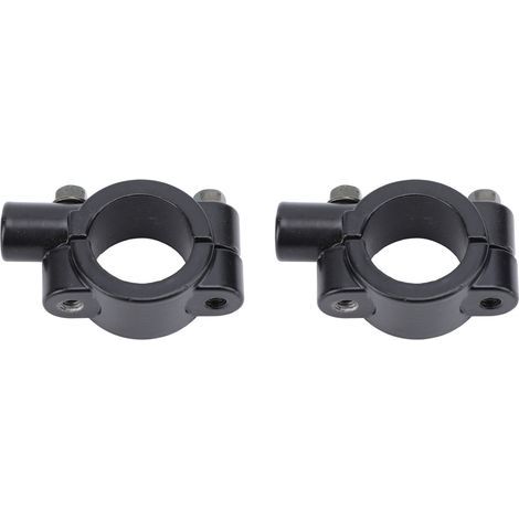2 pièces 25mm support de montage de miroir de guidon de moto adaptateur de support de pince universel pour moto ATV Scooter projet vélos noir M10 (1/5)