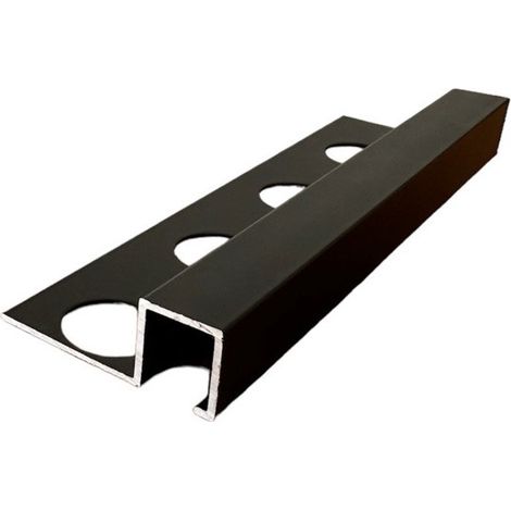 Profilo jolly quadro in alluminio nero opaco 2,5 metri : Modello - 10 MM