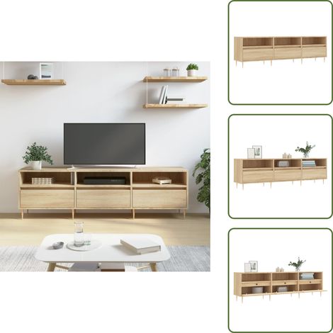 Muebles para salón - vidaXL Mueble de TV madera contrachapada roble Sonoma 150x30x44,5 cm - Muebles para dormitorio