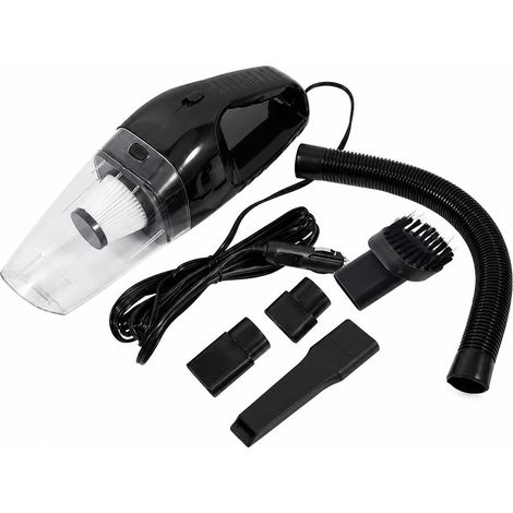 12V 120W Tragbarer Handstaubsauger für Autos, Nass- und Trockensauger, 5m Kabel, Schwarz (1/5)