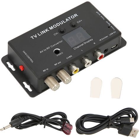 Modulateur TV TM70RG UHF Multifonction avec Réglage Gain Sortie PAL/NTSC pour Conversion Domestique (1/5)