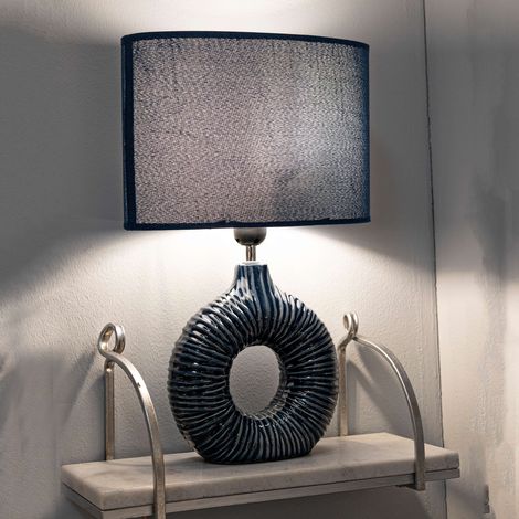 Lampada da Tavolo Mirny, Necessaria 1 Lampadina, Attacco e14, Paralume, blu (1/5)