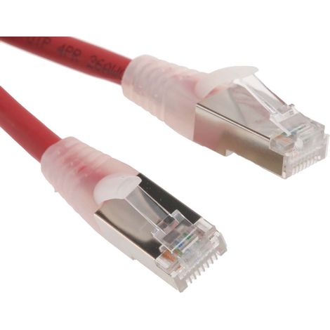 Câble cat 6 Avec connecteur / , F/UTP, gaine LSZH Rouge, 2m ( Prix pour 1 )