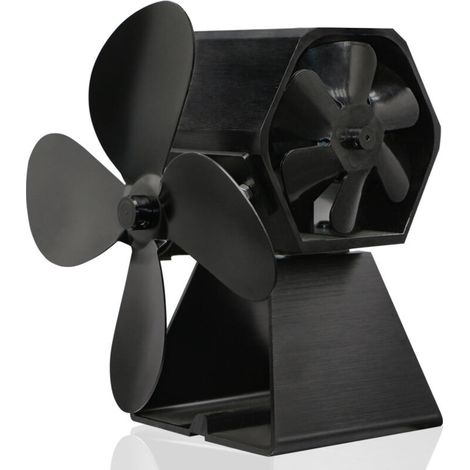 Fireplace fan, stove fan, low noise, suitable for environmentally friendly heat circulation in the house – 18 × 14 × 19 cm--DTEKGAZ