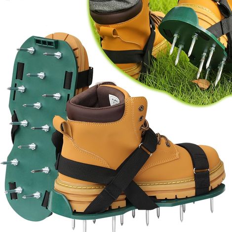 Perforatrice à gazon, crampons pour chaussures, réparation de sol, boucle en métal, taille unique (1/3)