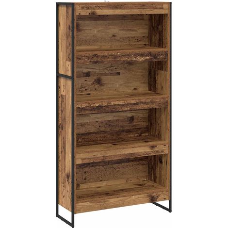 Maison Exclusive - Estantería para libros 2 pcs Madera Vieja 80 x (1/5)