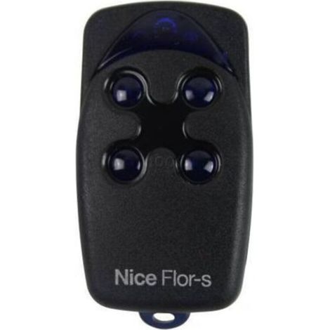 Neptune – Télécommande NICE FLO4R-S 4 canaux – Fréquence 433.92 MHz – Programmation par auto-apprentissage – Boîtier noir ergonomique