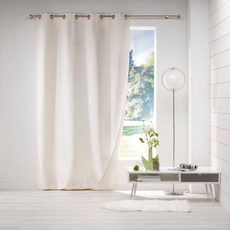 1 Rideau jacquard a oeillet polaire Avoriaz blanc