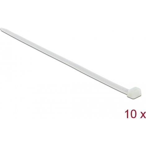 Sujetacables 1220 mm LA x 9 mm AN (10 unidades) blanco