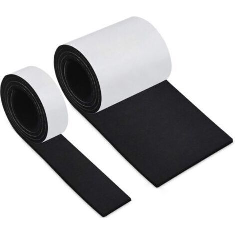 Patin Feutre Feutrine Autocollante pour Meuble, Patins Chaises Antiderapant Feutre 2 Rouleaux(10010cm+1002cm)Découpe Libre de Toute Taille Feutrine Adhesive Noire Protection Pied de Tab (1/4)