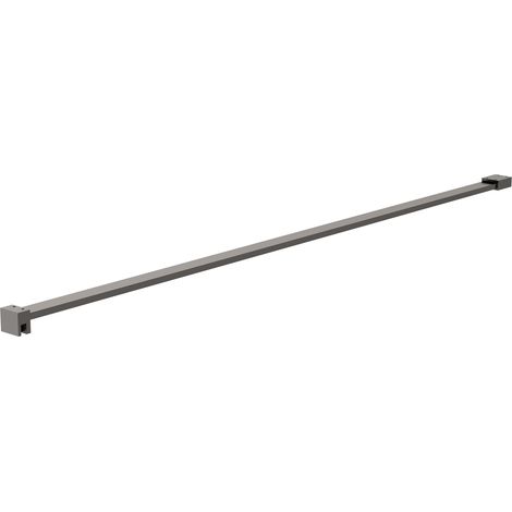 Wetroom Screen Support Bar for use with 1950mm High Wetroom Screens- Brushed Pewter - Balterley
