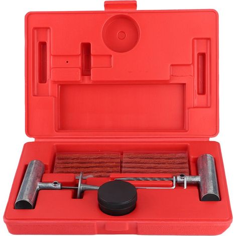 Kit de réparation pneu tubeless, outil de colmatage crevaison pour tracteurs, tondeuses, camions, automobiles et roues (1/5)