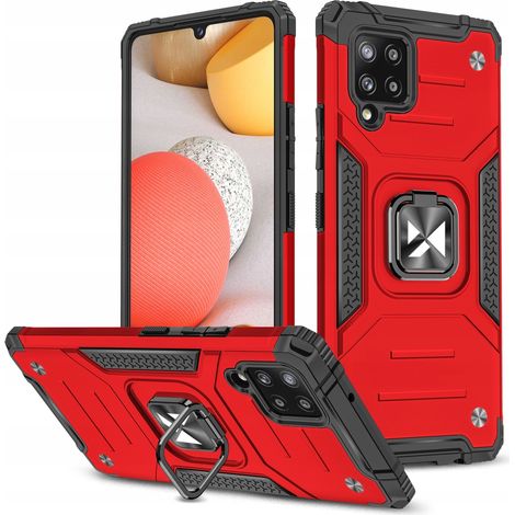 Custodia ibrida Wozinsky Ring Armor con supporto magnetico per Samsung Galaxy A42 5G, colore rosso. (1/5)