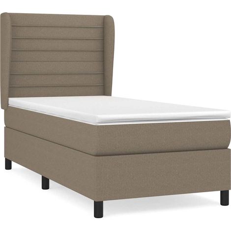 Maison Exclusive - Boxspringbett mit Matratze Taupe 100x200 cm St (1/5)