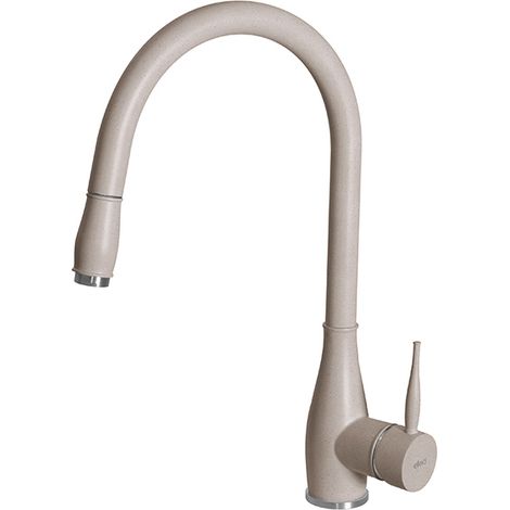 Elleci Neva G51. Tipo di beccuccio: Estraibile, Colore del prodotto: Avena, Materiale del rubinetto: Granitek. Altezza sopra la superficie di fissaggio (max): 38,6 cm, Distanza diffusore... - MGKNEV51 (1/5)