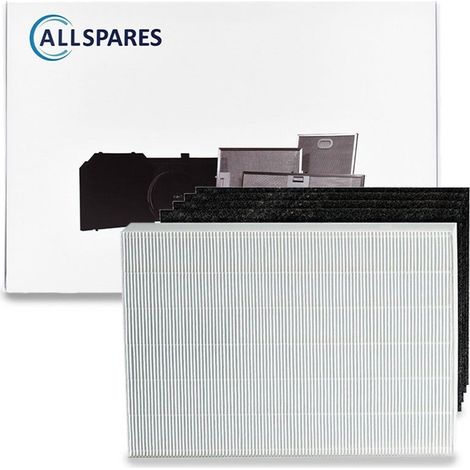 Juego de filtros AllSpares para purificadores de aire compatibles con Winix P150 / Filtro C (330 x 280 x 25 mm)
