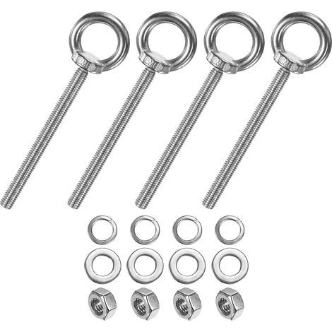 4-Sets Boulons À Oeil En Acier Inoxydable M8x100mm (1/5)