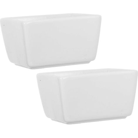 Porte-sachets de sucre en céramique, compatible avec les boîtes à sucre, lot de 2, blanc (1/4)