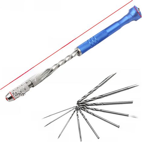 Foret hélicoïdal semi-automatique allongé bleu transfrontalier 0,5-3 mm pour circuit imprimé en plastique ambré (Foret hélicoïdal bleu B 10 petit foret [55 g]) (1/5)
