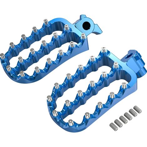 Reposapiés rebajado, caída de 20 mm, mayor comodidad, reposapiés azul. (1/2)