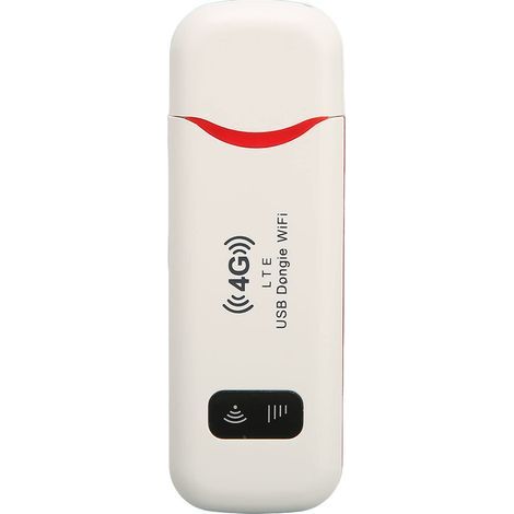 Routeur WiFi 4G avec emplacement pour carte SIM / Dongle – Routeur WiFi portable prépayé – Jusqu'à 10 utilisateurs – Haut débit, signal stable – Chiffrement WPA/WPA2 – Blanc