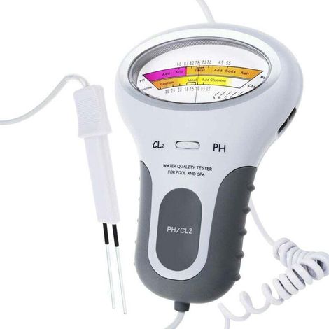 Portable Water Quality Analysis Chlorine & pH Meter Swimming Pool Tester Monitor Analyser