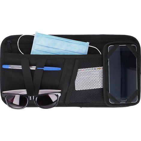 DUNLOP Organisateur Pare-soleil 6 Compartiments – Rangement Pratique, Installation Facile, Accès Rapide, Compact & Astucieux (1/5)