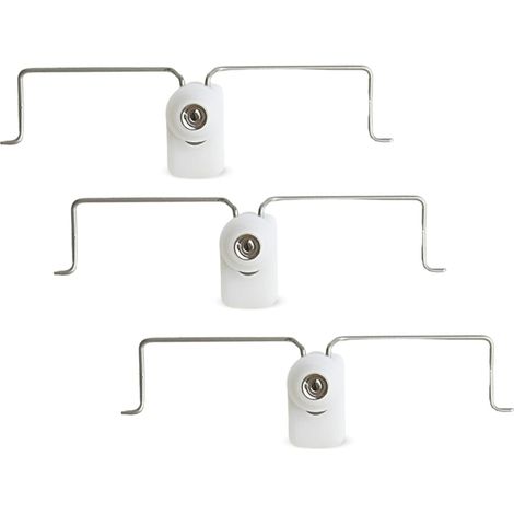 TENDAGGIMANIA Gancio NO FORO per Tende a Pacchetto UNIVERSALE SU TUTTI GLI INFISSI - Ganci per Tende senza bucare Attacco INVISIBILE con Alette Flessibili e Biadesivo - 3 PZ
