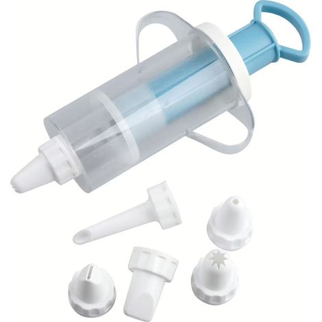 Fackelmann Garnierspritze 15 cm Backspritze Tortenspritze 6 Tüllen (1/2)