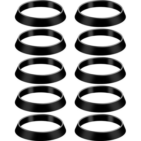 10pcs Joint Conique, Joint de Tuyau d'Évacuation Rondelles de Joint Conique pour Tuyau d'Évacuation de 1 1/2 Pouce Siphon Anti-Odeurs d'Évier Diamètre Intérieur 38mm Diamètre Extérieur 43mm (1/4)