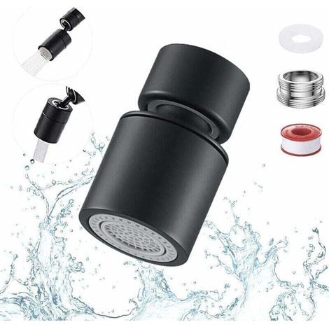 Rubinetto da cucina universale, uscita acqua universale, beccuccio antispruzzo, sistema di aerazione esteso, connettore per filtro (1/4)