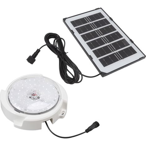 Plafonnier solaire LED 65W 60 perles avec panneau solaire, détection lumineuse et télécommande, idéal pour balcon (1/5)