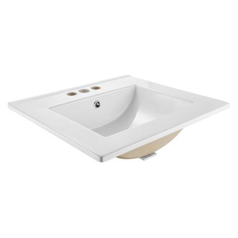 Lavabo de salle de bain semi-encastré vasque rectangulaire en (1/5)