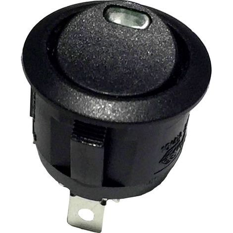 TRU COMPONENTS 700282 Interrupteur à bascule R13-112L B/B GREEN 3V 250 V/AC 6 A 1 x Off/On à accroch (1/5)