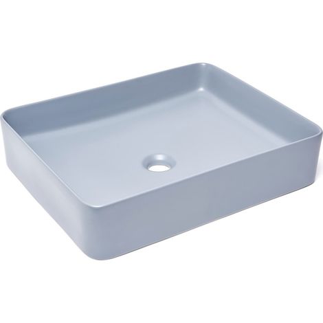 Swiss Aqua Technologies Set lavabo Infinitio 50x40 cm + scarico, blu scuro (SATINF5040DBLM-SETBP)