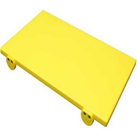 Tagliere in polietilene con fermi professionale euroceppi bianco o colorato cm50x40xh2 ad alta densita per contatto con alimenti - colorigenerali: GIALLO