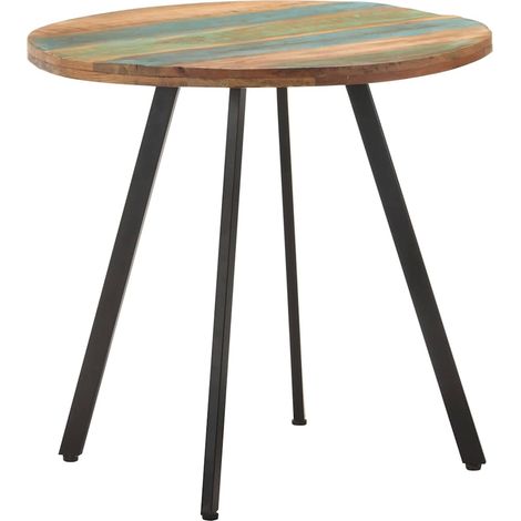 vidaXL Mesa de comedor de madera maciza reciclada 80 cm (1/5)