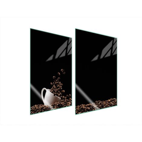 PIASTRA PROTETTIVA IN VETRO PER CUCINA 2x35x52 CAFFÈ (1/5)