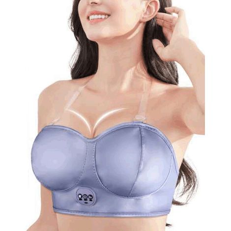 Soutien-gorge intelligent 3 modes avec charge sans fil, masseur électrique de poitrine vibrant, stimulateur mammaire USB, bien-être féminin (1/5)