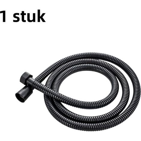 pièce - Tuyau de douche - Tuyau antidéflagrant haute pression pour chaudière - Tuyau fileté - 1,5 mètre - Tuyau noir étanche à la peinture (1/5)