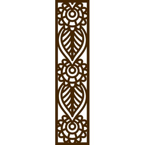 A4-Hängeleuchte, durchbrochenes Design, braun, 21 x 90 cm