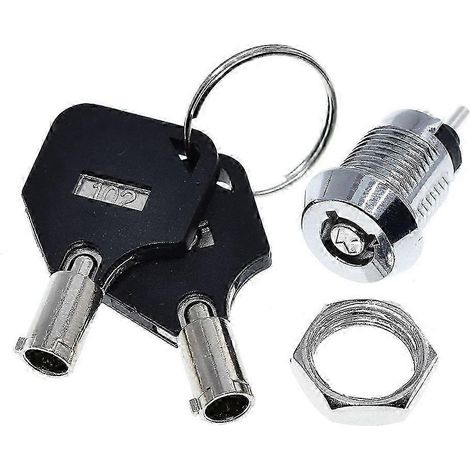 Canulaire pour interrupteur de verrouillage d'ascenseur à clé 12 mm en acier inoxydable avec 2 (1/4)
