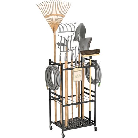 3 Tier Storage Cart with Wheels - Mobile Shelf for Tools, Garden, Kitchen (1/5)