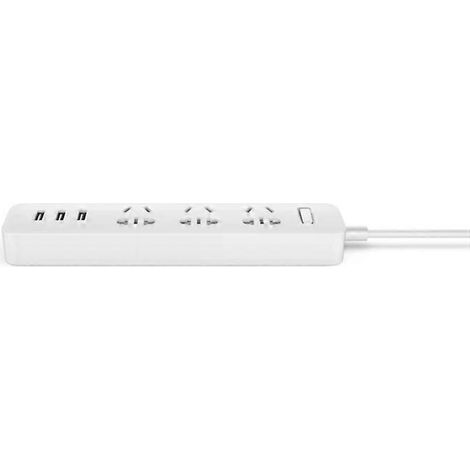 Multiprise Xiaomi Mi - Chargeur USB 3.0, 2 A, câble de 1,8 m, blanc (1/5)