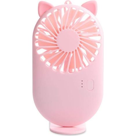 Mini Ventilateur Portable Portable de Bureau 3 Vitesses Rechargeable par USB en Forme d'animal Mignon pour étudiants Voyage Refroidissement extérieur (1/5)